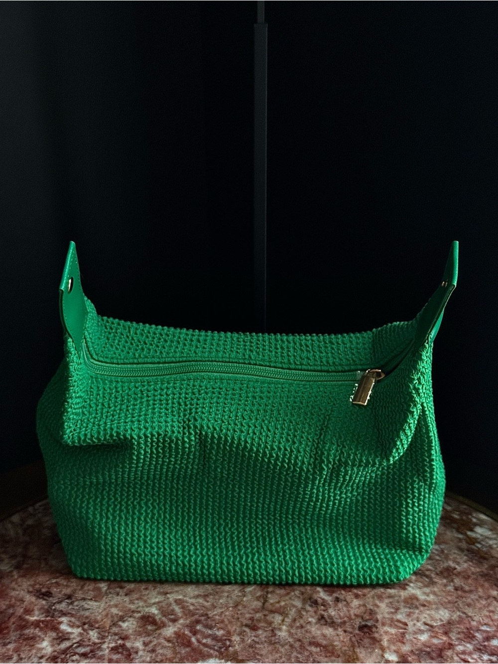 NWOT Kate Spade Green Cosmetic Pouch Makeup Bag Travel Toiletry Organizer - Picture 5 of 8